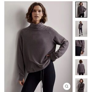 VARLEY PORTLAND HIGH NECK MID LAYER DEEP CHARCOAL Size Medium